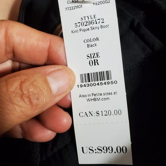 White House Black Market The Skinny Boot Pants Size 0R - Picture 10 of 10